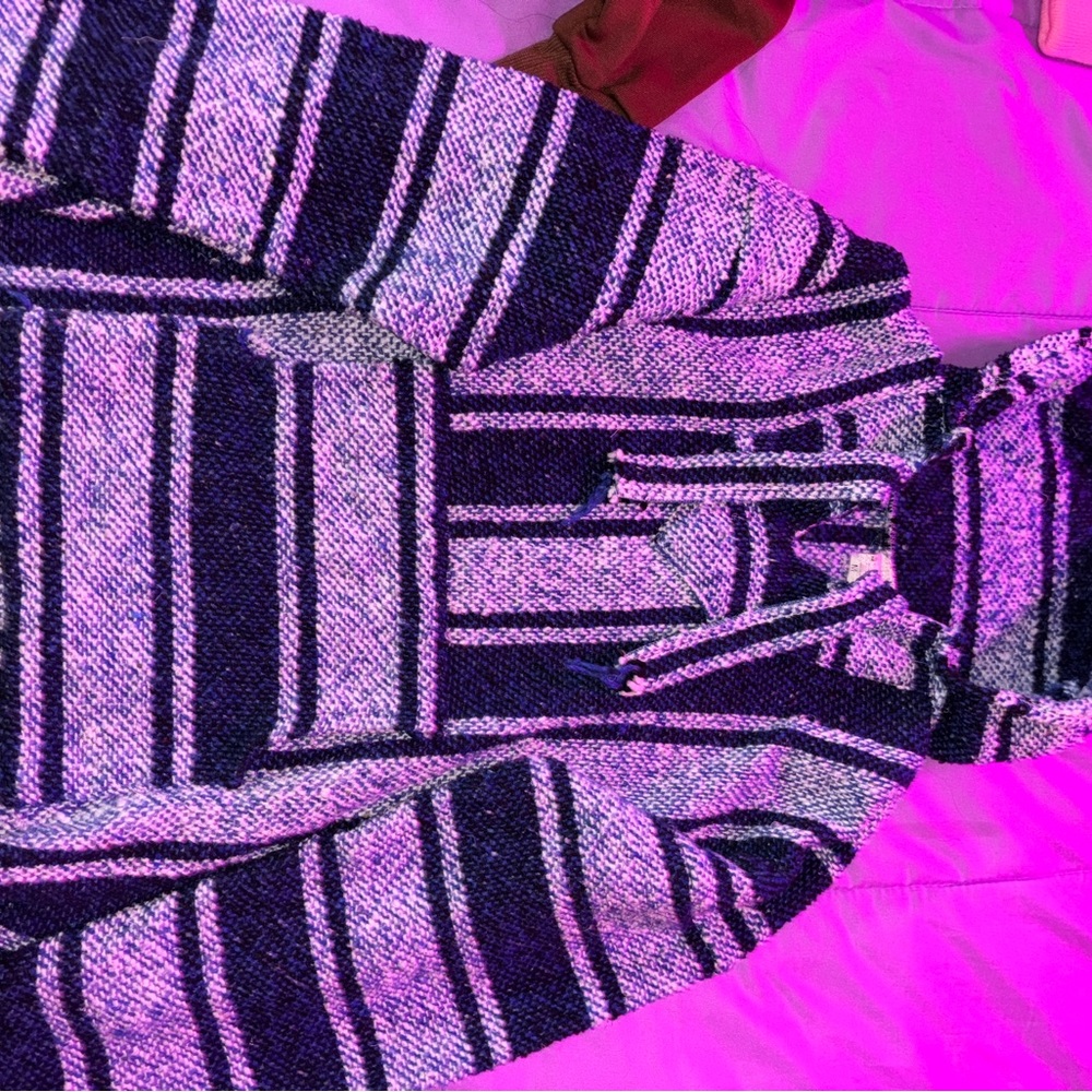 Blue poncho